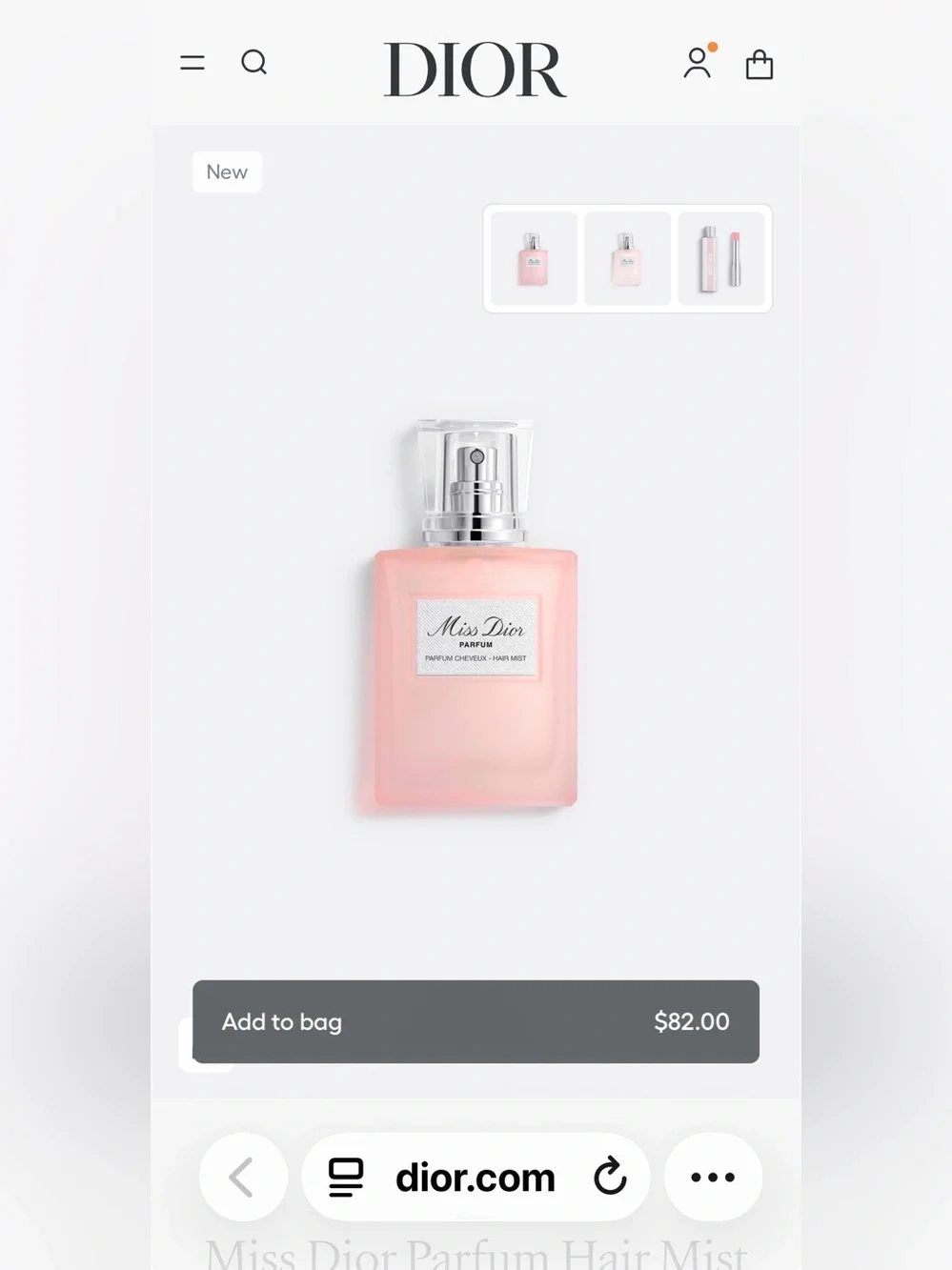 NEW Miss Dior Parfum Hair Mist 30ML